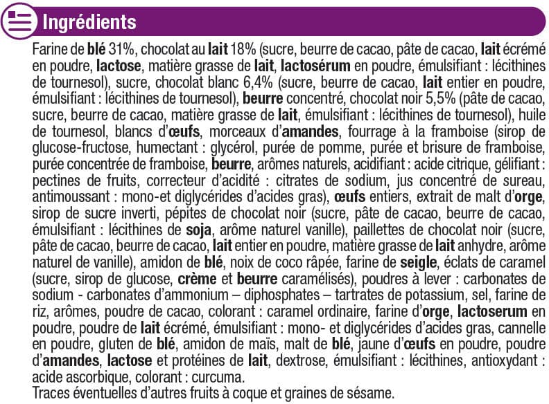U Assortiment de biscuits 13 variétés 106 biscuits, 750g packshot
