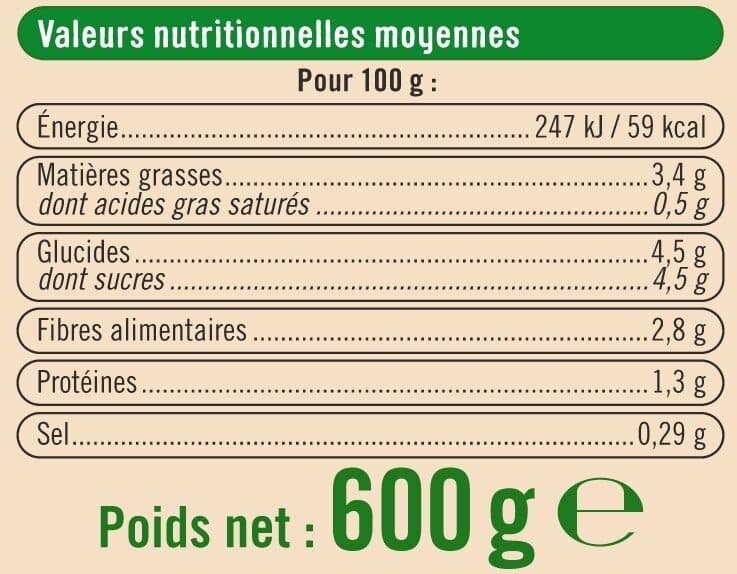 U bio Ratatouille cuisinée 600g packshot