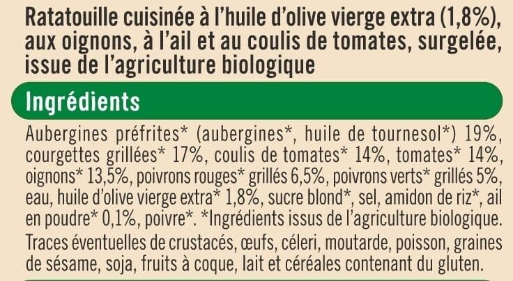 U bio Ratatouille cuisinée 600g packshot
