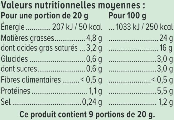 U Fromage pasteurisé à tartiner ail et fines herbes 23,5% de MG, 9 portions, 180g packshot