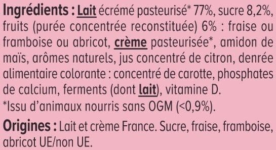 U Fromage frais aux fruits - 6x100g packshot