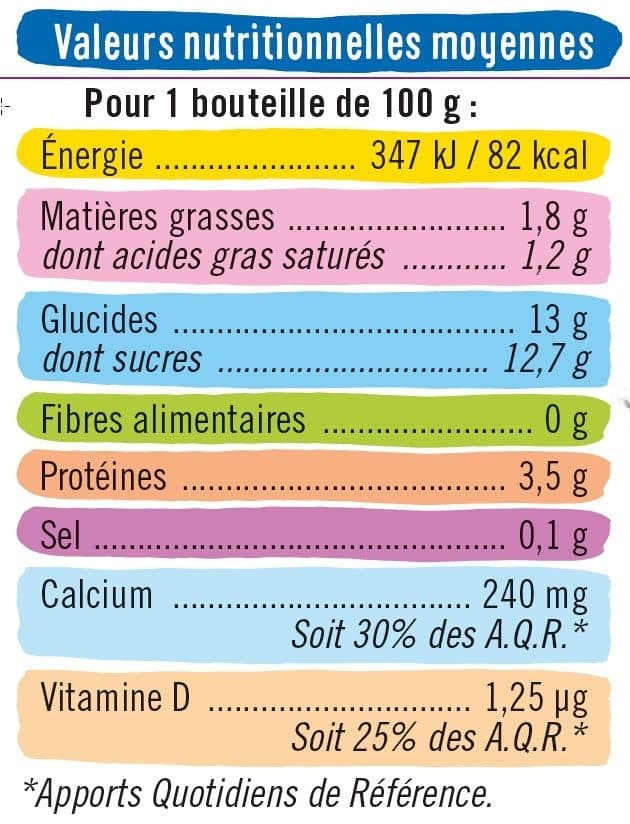 U Yaourt à boire sucré pulpe fruits fraise-pêche-framboise packshot