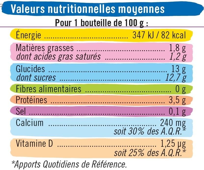 U Yaourt à boire sucré pulpe de fraise packshot