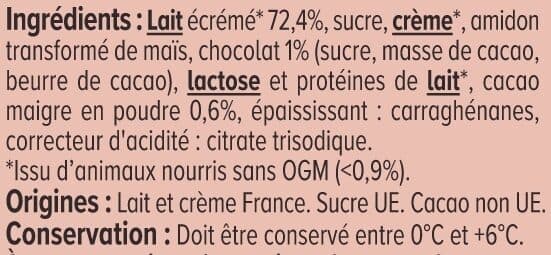 U Crème dessert bi-goût chocolat et lait 6x70g packshot