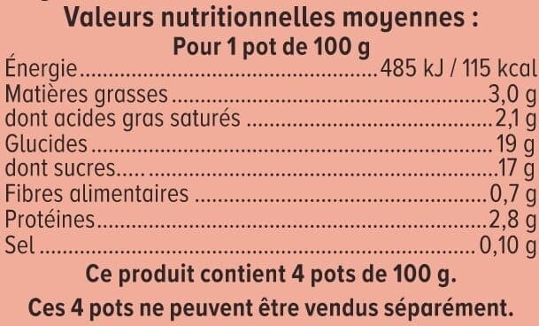 U Dessert lacté gélifié au chocolat 4x100g packshot