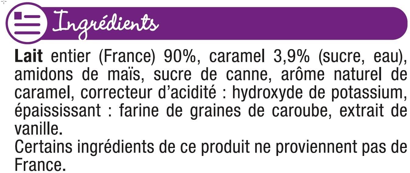 U P'tit lacté saveur caramel dès 6 mois, packshot