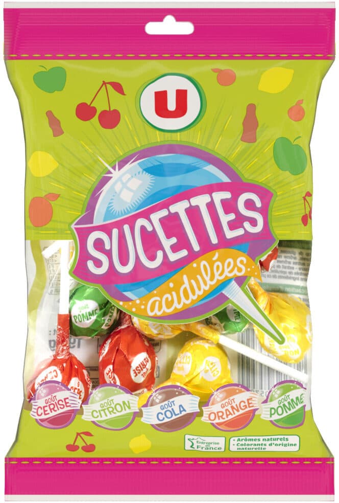U Sucettes boules goût fruits et cola packshot