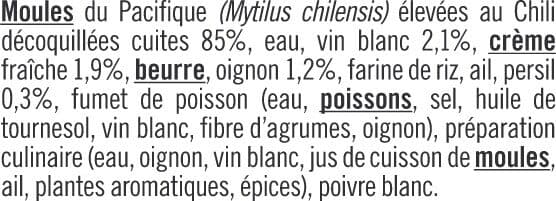 U Moules marinières à la crème fraîche 400g packshot