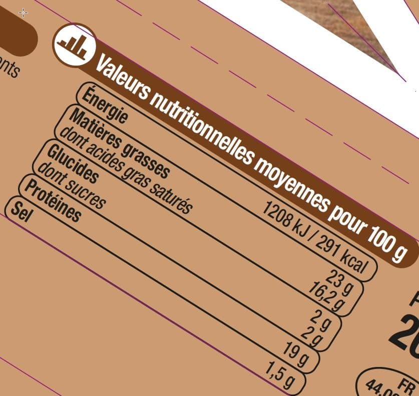 U Pointe de brie de caractère au lait de vache pasteurisé 23% de MG packshot