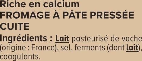 U Fromage au lait pasteurisé Meule fruitée 35% de MG, portion de 250g packshot