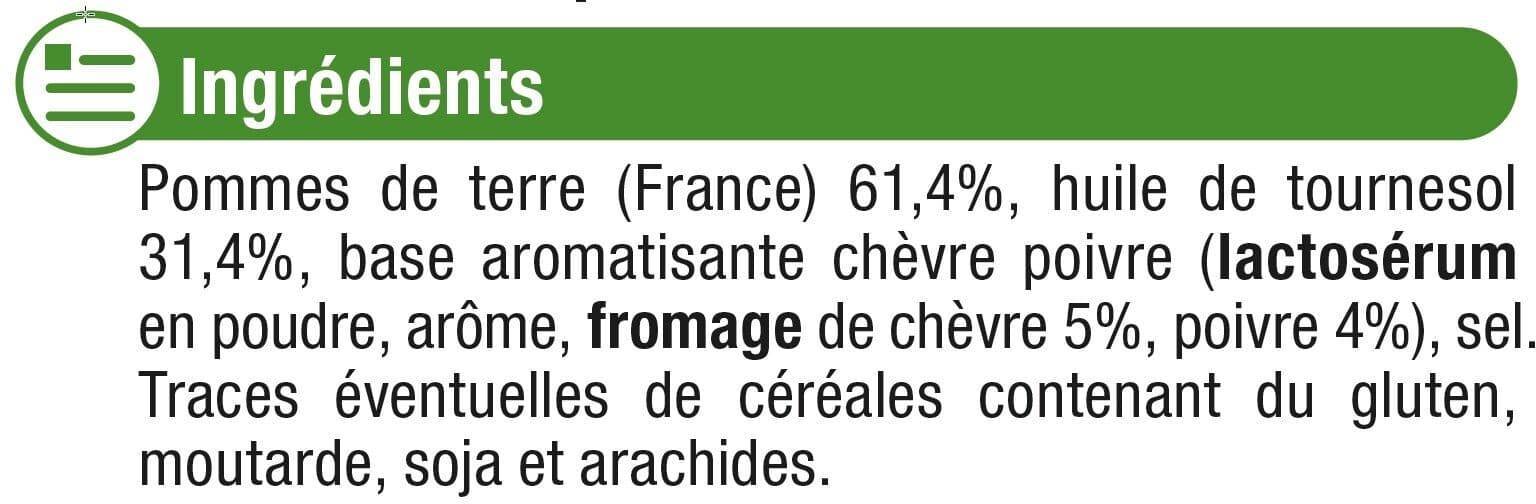 U Chips ondulées saveur chèvre poivre packshot