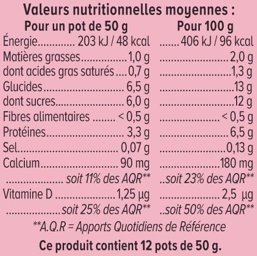 U Fromage frais aux fruits - 12x50g packshot