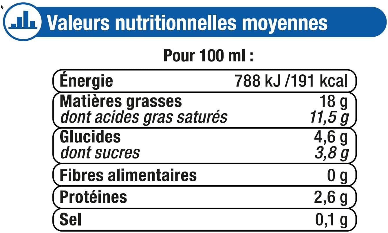U Crème UHT liquide 18%MG - Brique 1L packshot