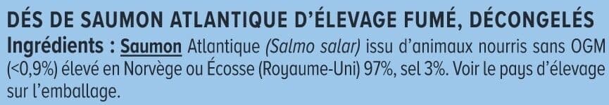 U Dés de saumon fumé nature, 100g packshot