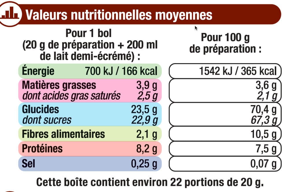 U Petit déjeuner chocolat en poudre instantané packshot