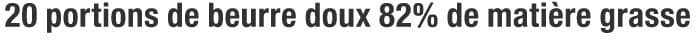 U Mini beurre doux 82% de MG, paquet de 200g packshot