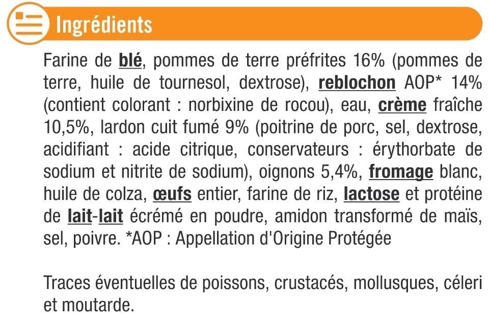 U Tarte à la savoyarde 400g packshot