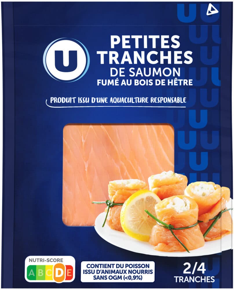 U Saumon fumé Atlantique, 2 à 4 petites tranches, 75g packshot