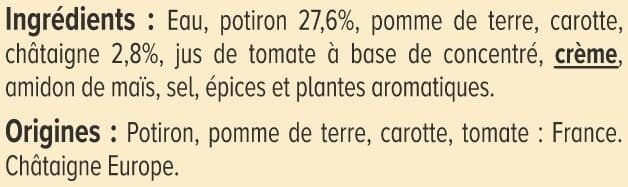U Soupe Velouté potiron châtaignes 2 briques de 30cl packshot