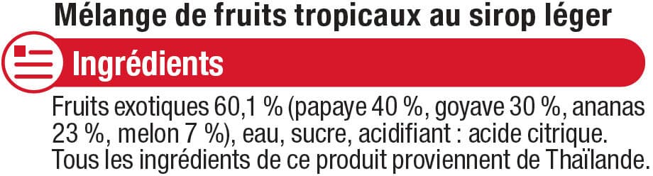 U Mélange de fruits tropicaux au sirop léger packshot