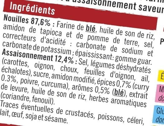 U Nouilles cup cuisinées saveur curry 70g packshot