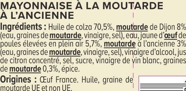 U Mayonnaise à la moutarde à l'ancienne packshot
