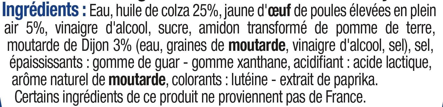 U Mayonnaise allégée en matières grasses à la moutarde de Dijon pot de455g packshot