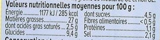 U Mayonnaise allégée en matières grasses à la moutarde de Dijon pot de455g packshot