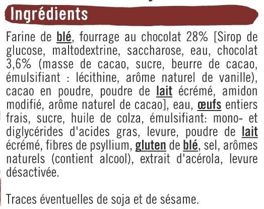 U Briochettes fourrées pocket goût Chocolat packshot