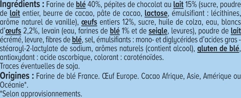 U Briochettes pépites de chocolat lait - x12 - 420G packshot