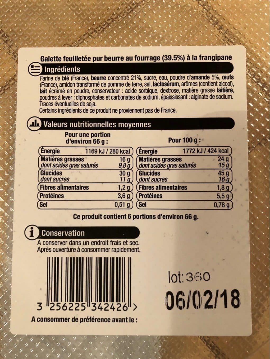 U Galette des rois packshot