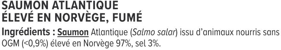 U Saumon fumé Atlantique, toasts et salades, 8 tranches - 160g packshot