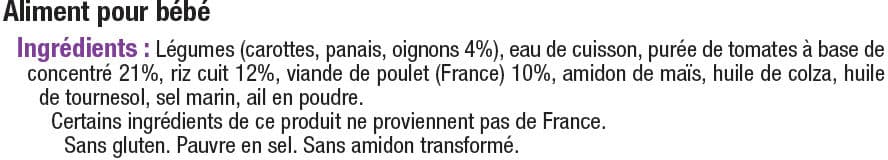 U Bols tomate, riz & poulet 8 mois packshot