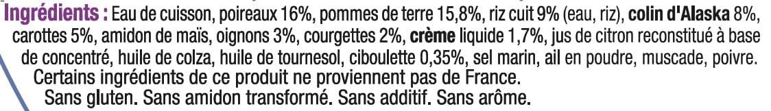 U Bols poireaux-riz & colin d'Alaska 12 mois packshot