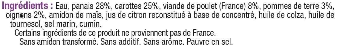 U Bols panais-carotte & poulet dès 12 mois packshot