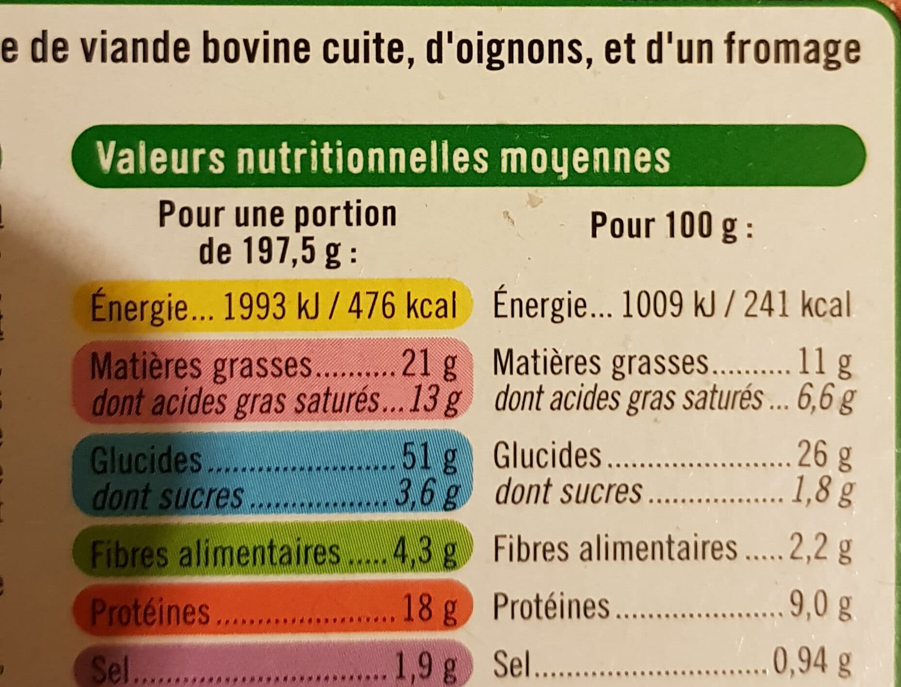 U Pizza au boeuf fromage ail et fines herbes 395g packshot