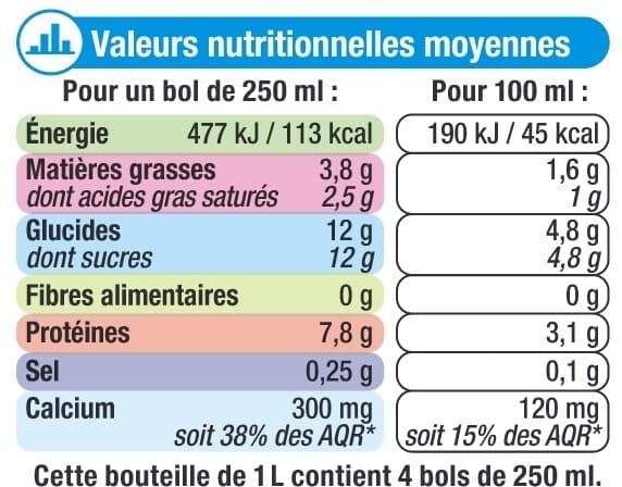 U Lait 1/2 éc packshot