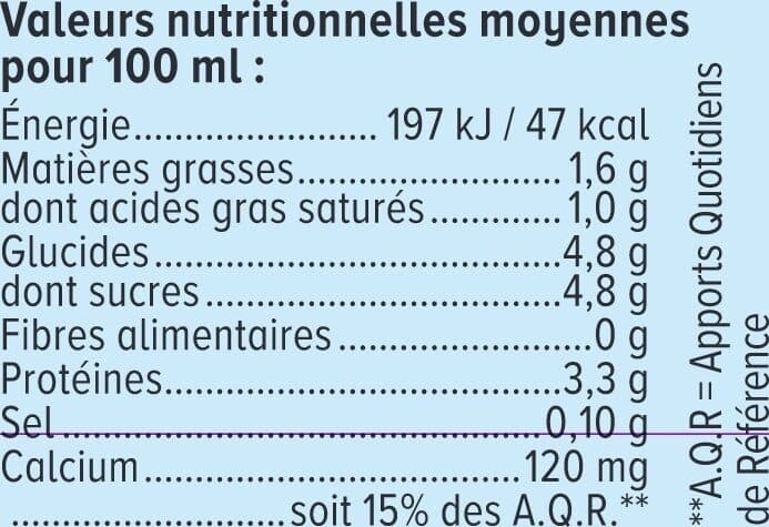 U Lait UHT demi-écrémé Bleu Blanc Coeur - packshot