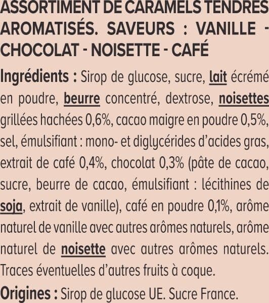 U Assortiment de bonbons au caramel tendre paquet de 340g packshot
