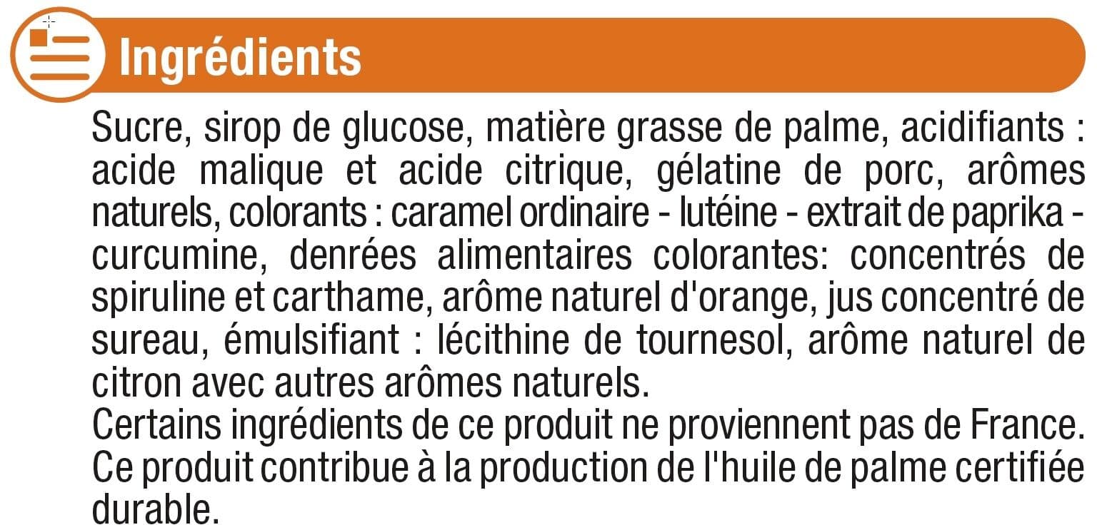 U Bonbons tendres acides packshot