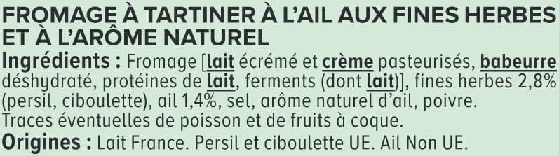 U Fromage Ail et Fines Herbes au lait pasteurisé 24% de MG, 250g packshot