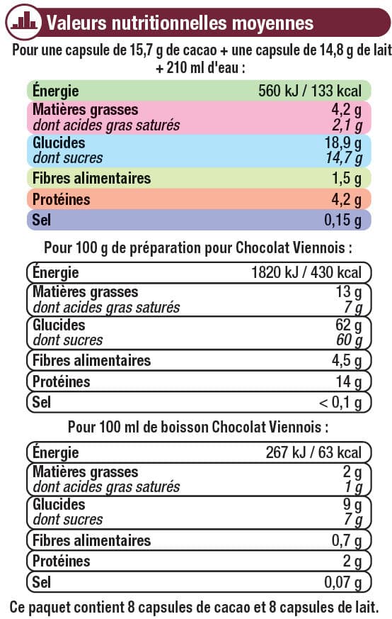 U Café chocolat viennois packshot
