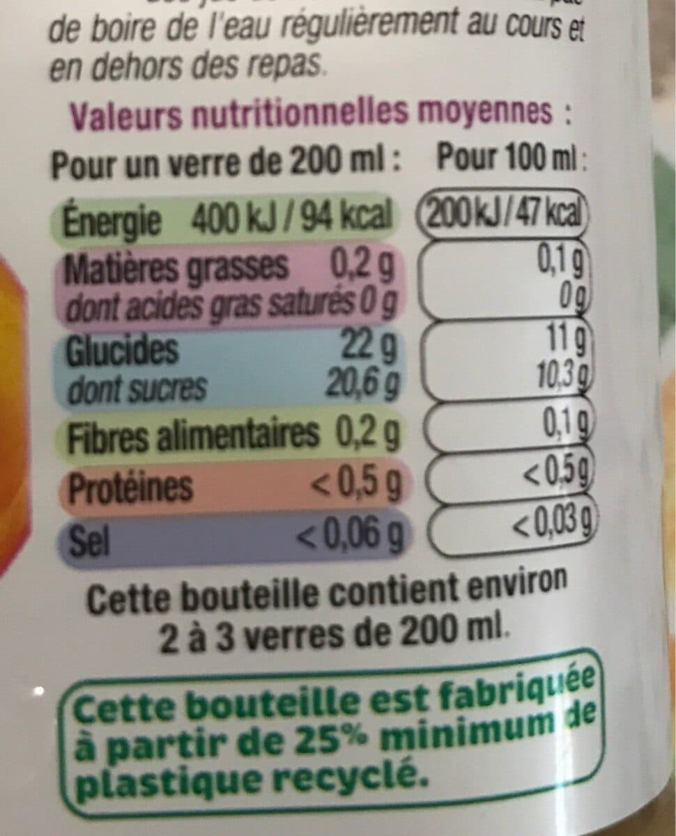 U Pur jus multifruits bouteille en plastique de 50cl packshot