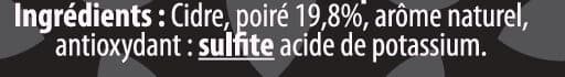 U Cidre poire Les Festifs 2,5° bouteille verre 75cl packshot