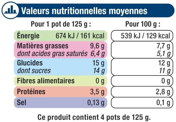 U Dessert lacté Rêve de lait vanille - 4x125g packshot