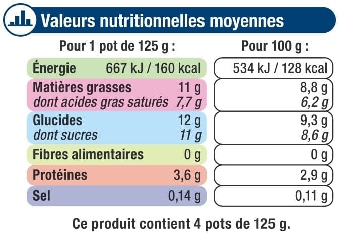U Dessert lacté Rêve de lait noix de coco 4x125g packshot
