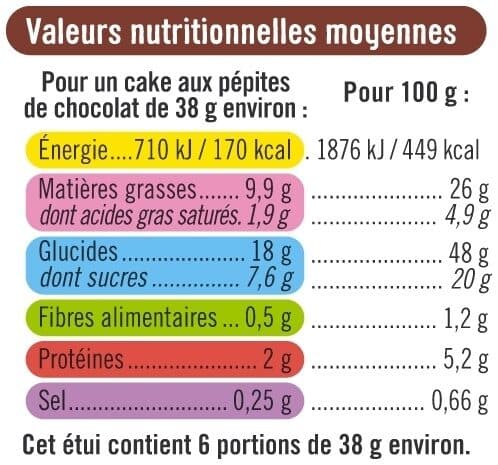 U Cakes aux pépites de chocolat packshot