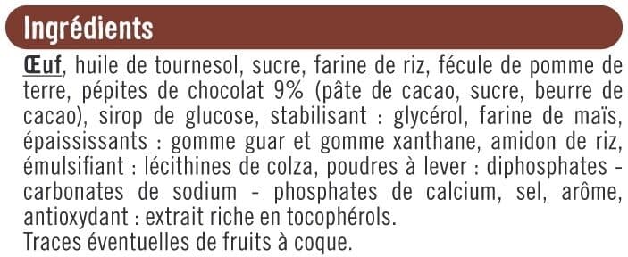 U Cakes aux pépites de chocolat packshot
