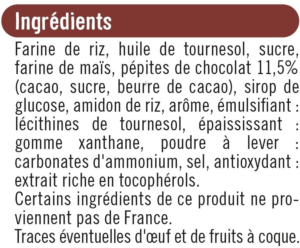 U Biscuits pépites chocolat packshot