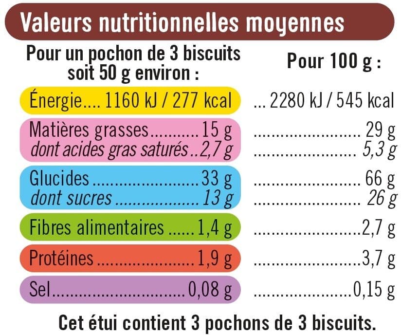 U Biscuits pépites chocolat packshot